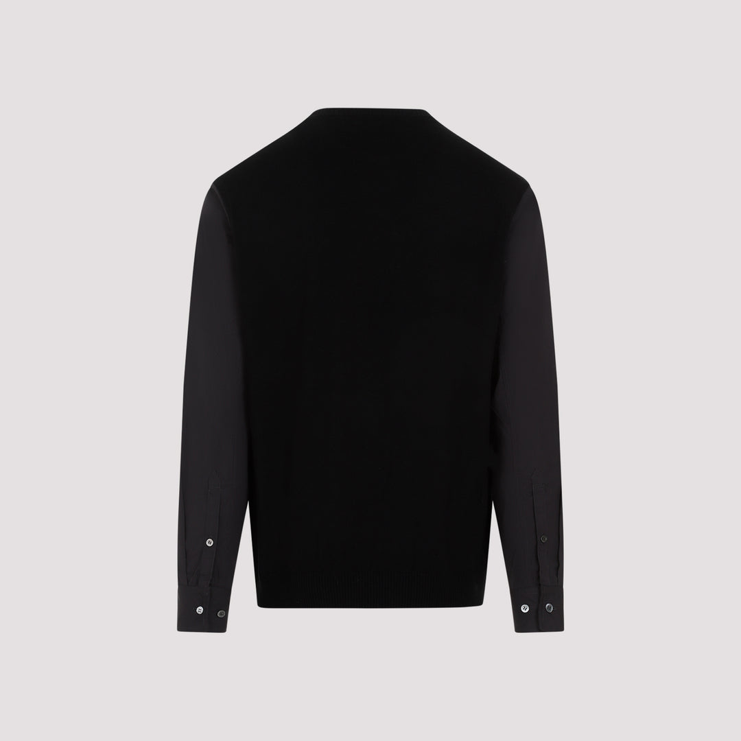 Black Wool Cashmere Pullover-3