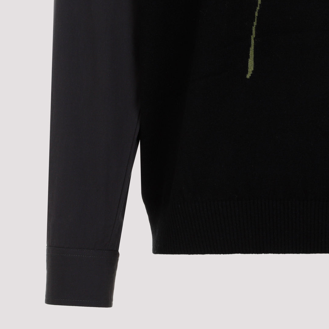 Black Wool Cashmere Pullover-4