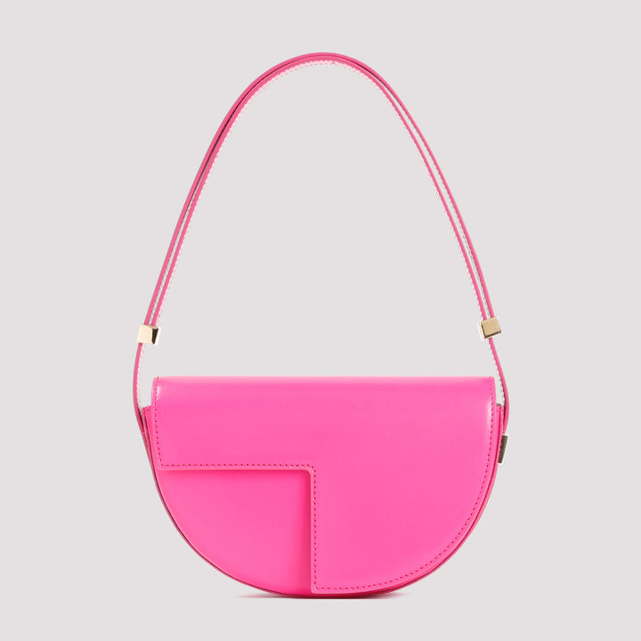 Fuchsia Le Petit Leather Shoulder Bag-0