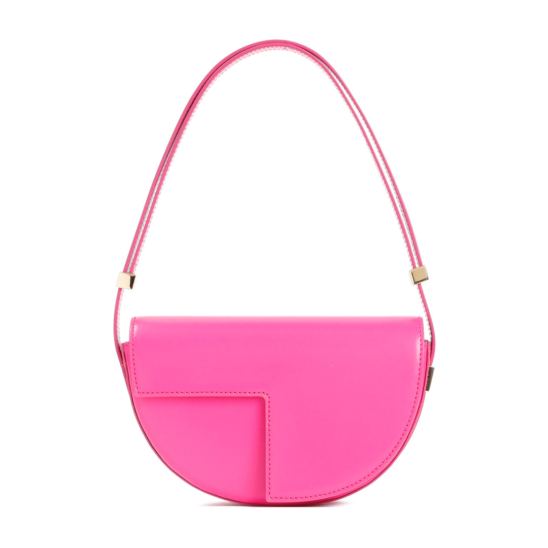 Fuchsia Le Petit Leather Shoulder Bag-1