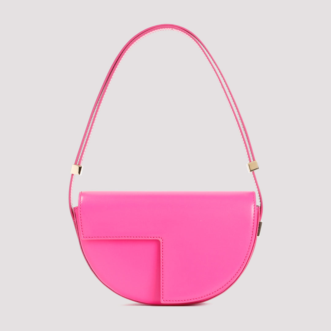 Fuchsia Le Petit Leather Shoulder Bag-2