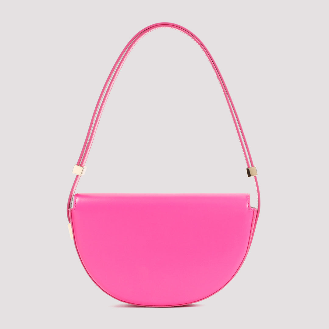 Fuchsia Le Petit Leather Shoulder Bag-3