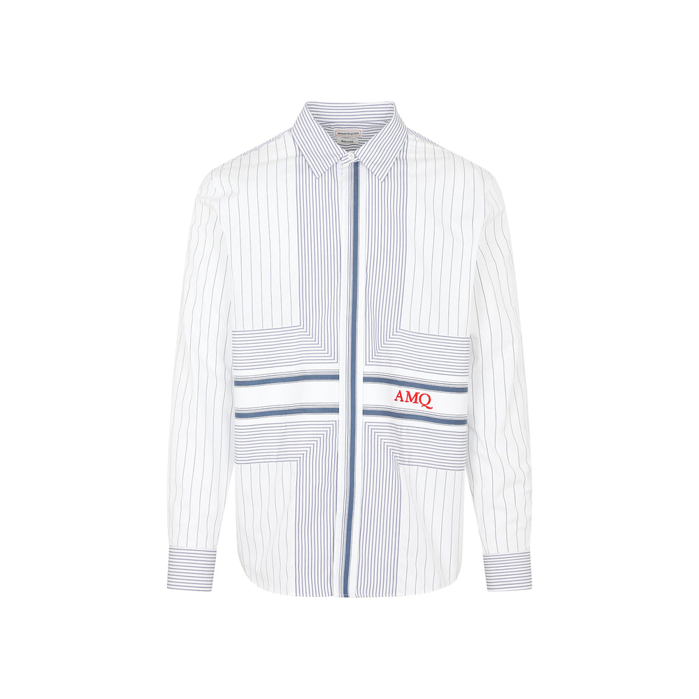 Striped White Cotton Shirt-1