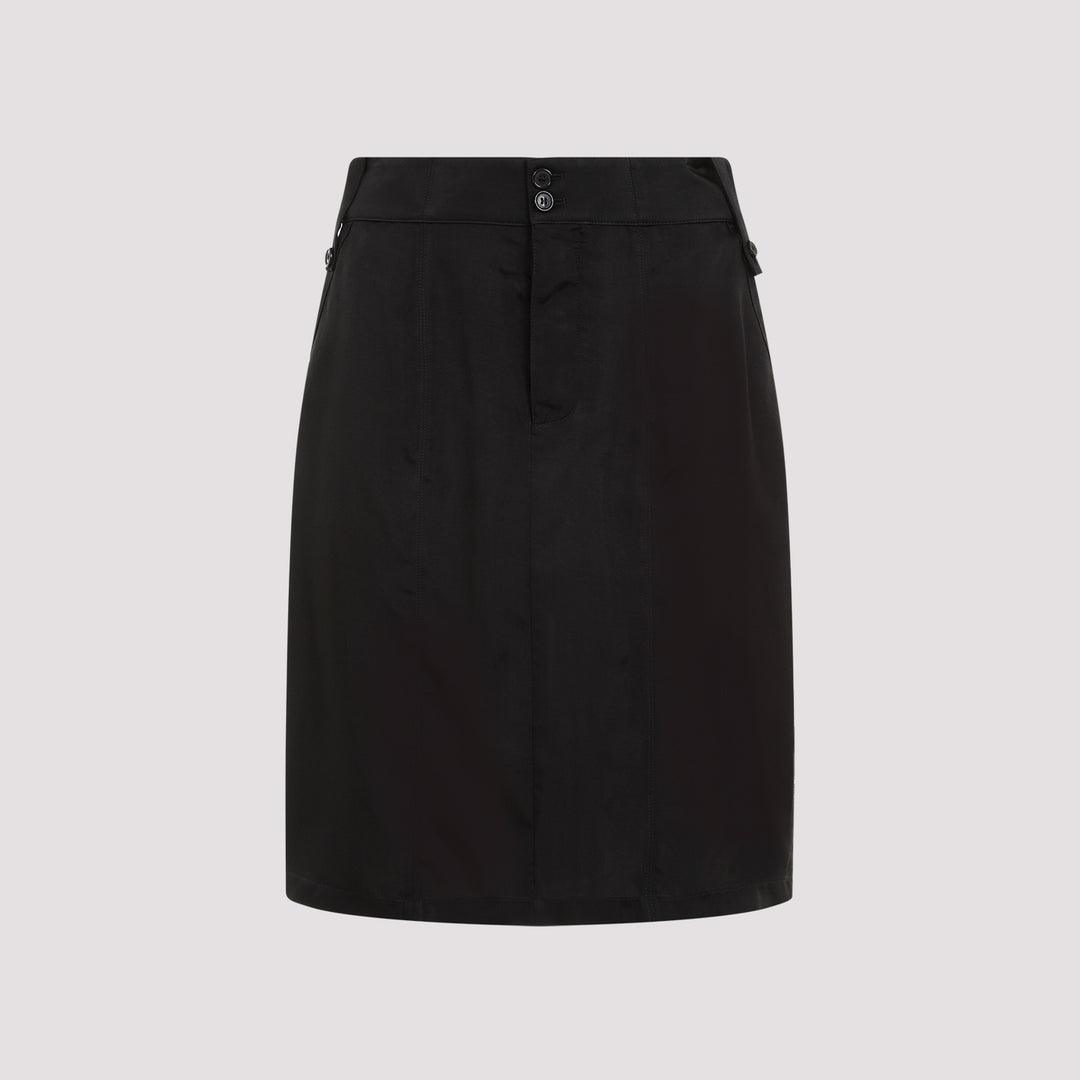 Black Cupro Skirt-0