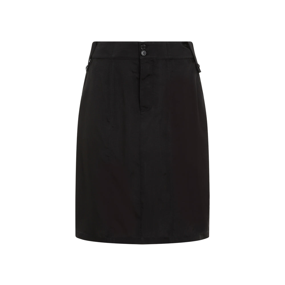 Black Cupro Skirt-1