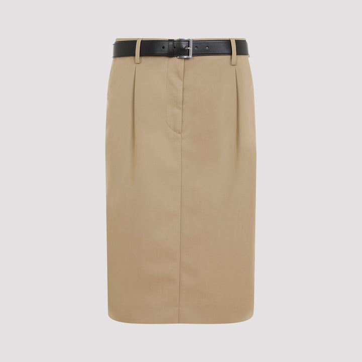 Rope Brown Cotton Skirt-0