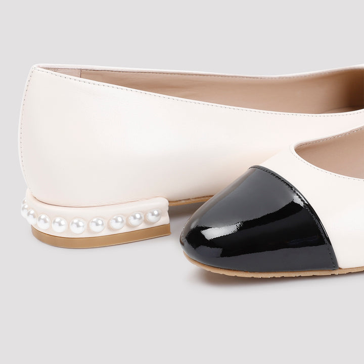 Pink Pearl Flat Calf Leather Ballerinas-5