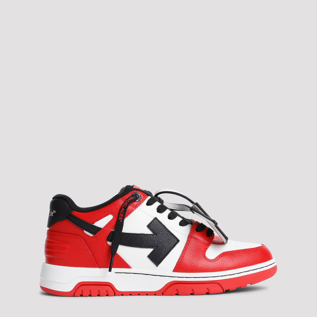 Red Leather Out Of Office Basket Sneakers-0