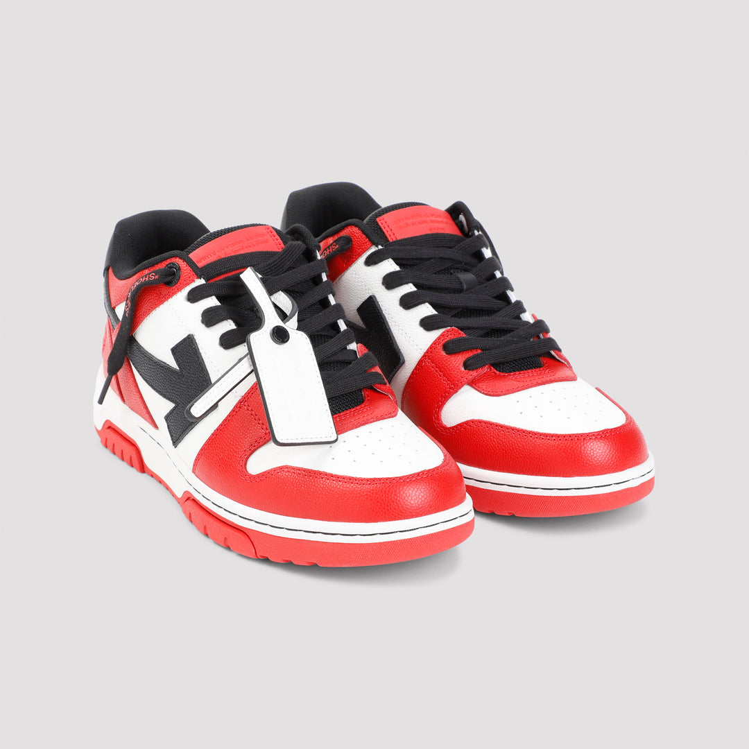 Red Leather Out Of Office Basket Sneakers-4