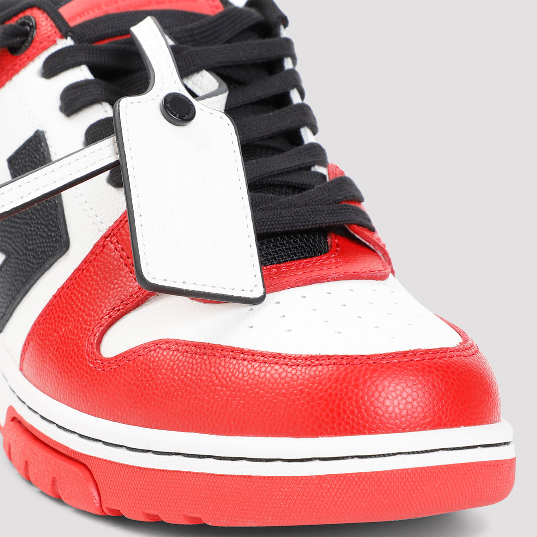 Red Leather Out Of Office Basket Sneakers-5