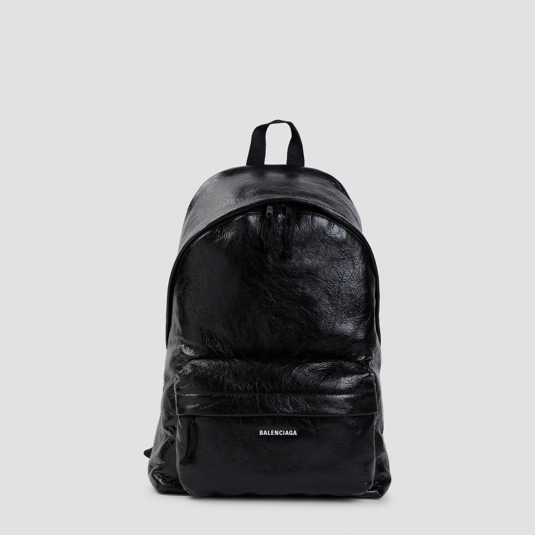 Black Lamb Leather Explorer Backpack-0