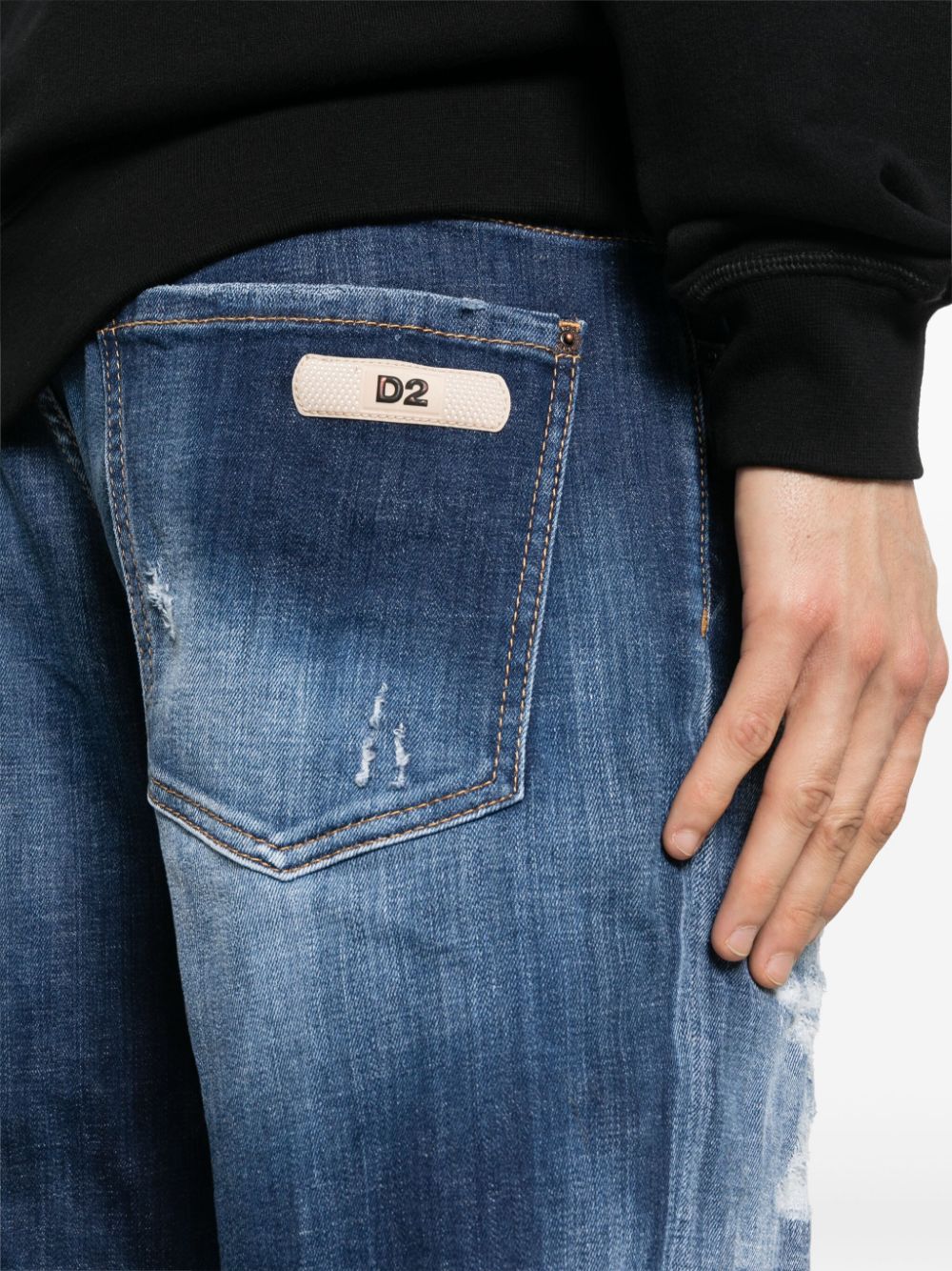 distressed washed-denim jeans-4
