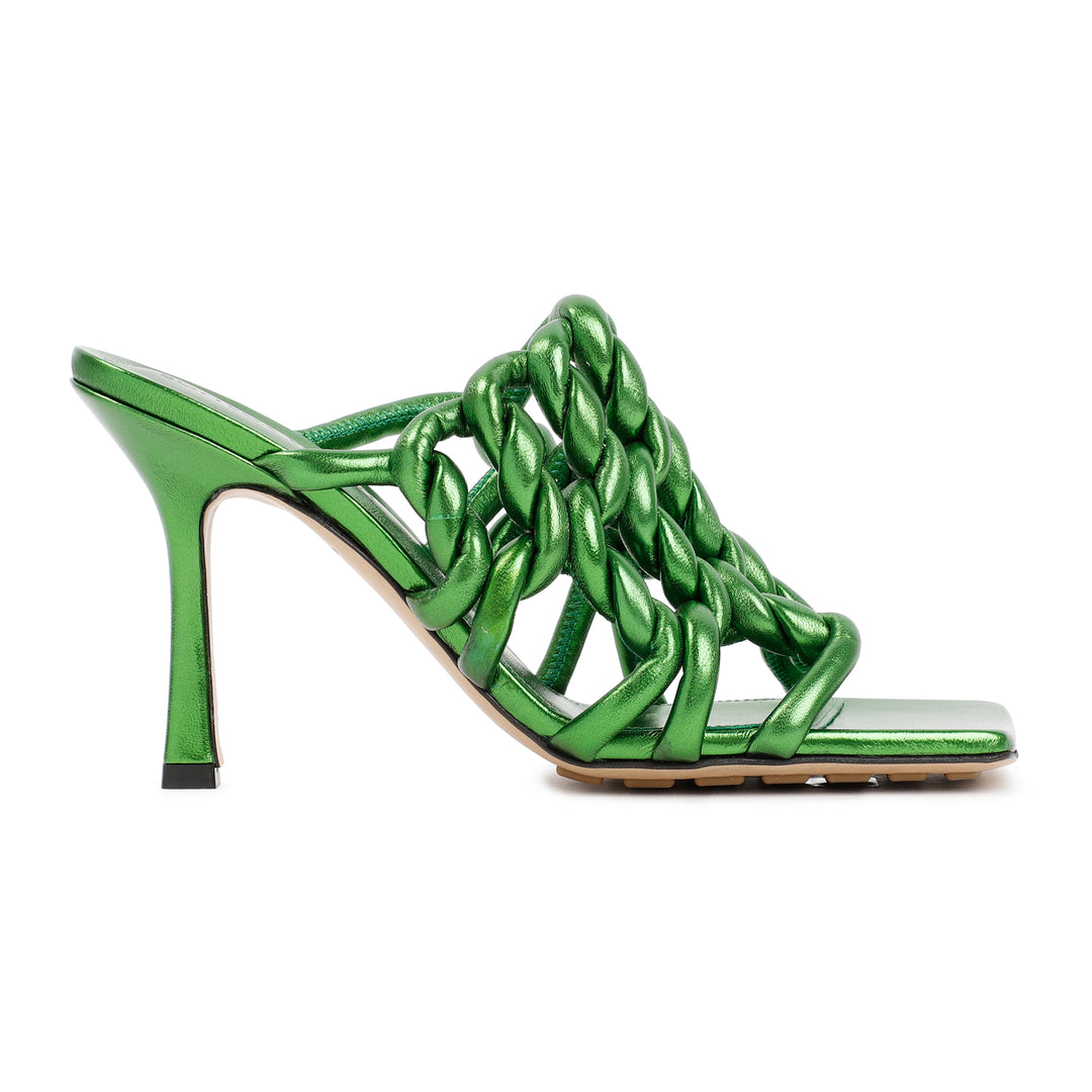 Green Stretch Mules-7