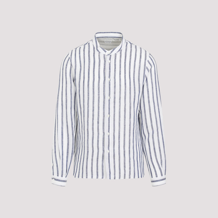 Striped Button-Up Shirt-2