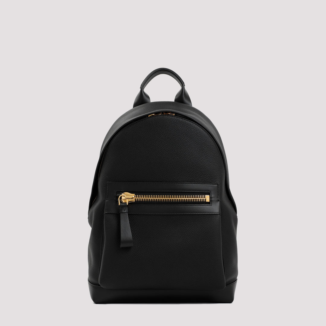 Black Calf Leather Backpack-0