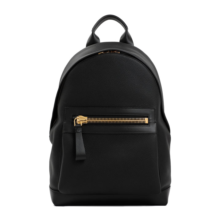 Black Calf Leather Backpack-1