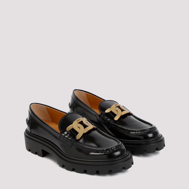 Black Patent Calf Leather Loafers-4