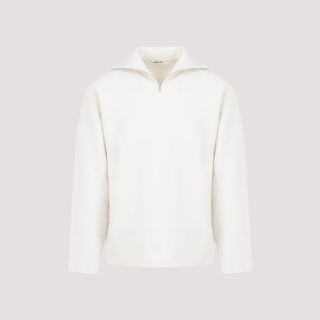 Ivory White Heavy Milano Wool Pullover-0