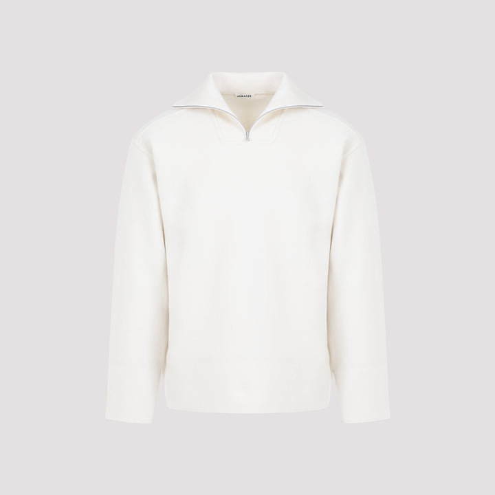 Ivory White Heavy Milano Wool Pullover-0