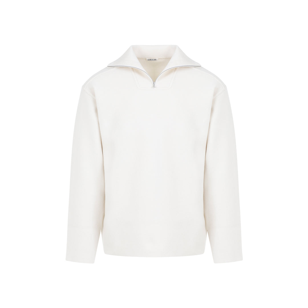 Ivory White Heavy Milano Wool Pullover-1