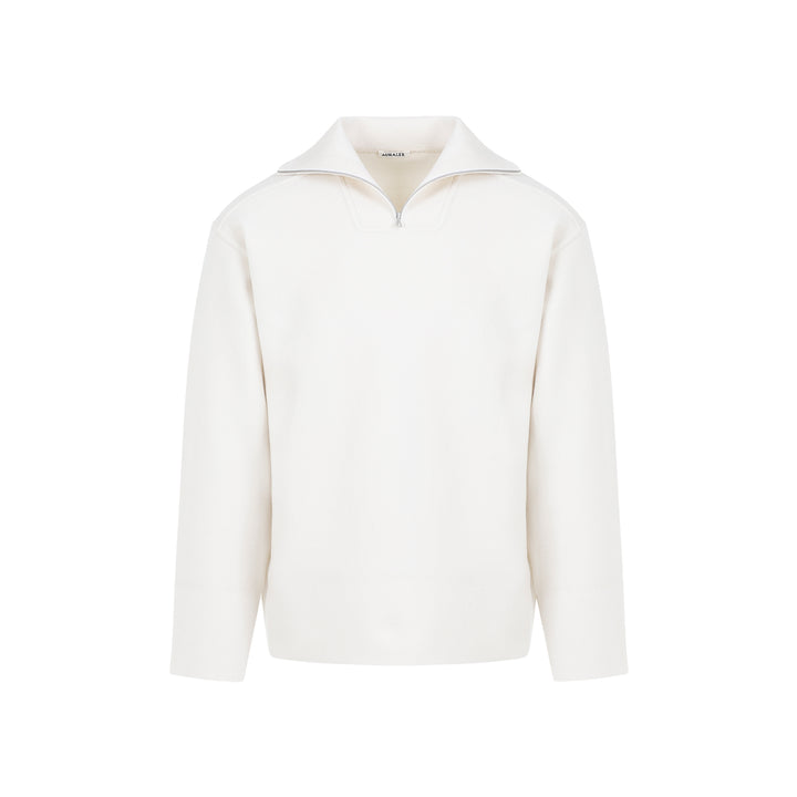 Ivory White Heavy Milano Wool Pullover-1