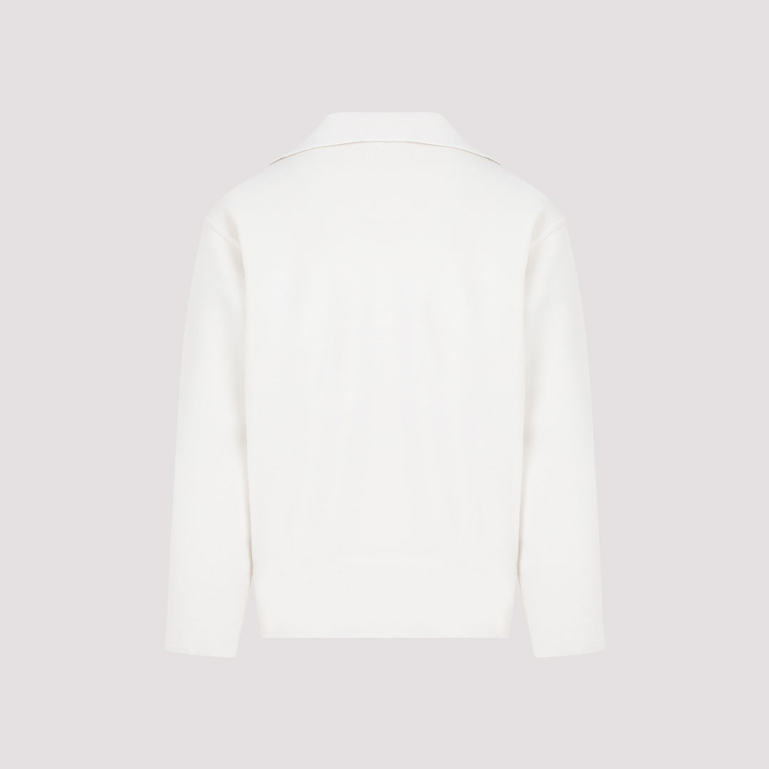 Ivory White Heavy Milano Wool Pullover-3