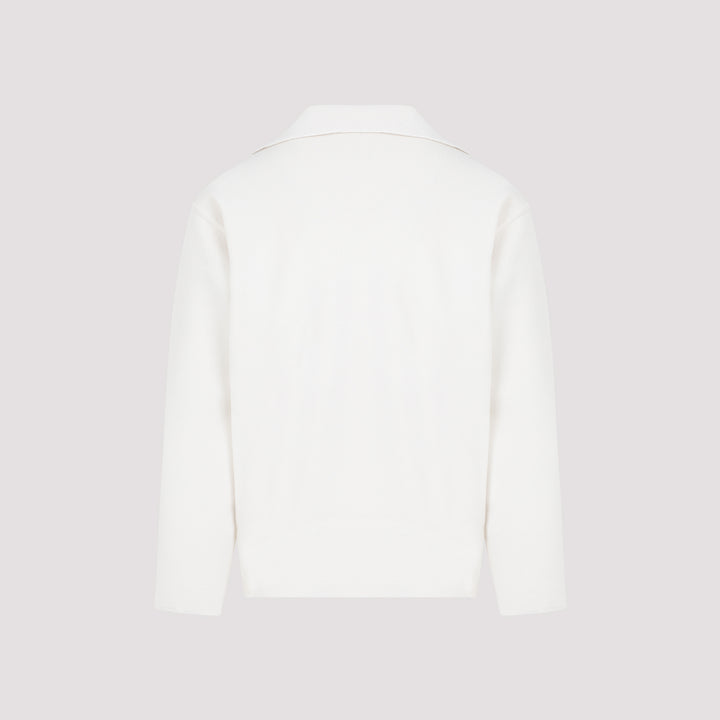 Ivory White Heavy Milano Wool Pullover-3