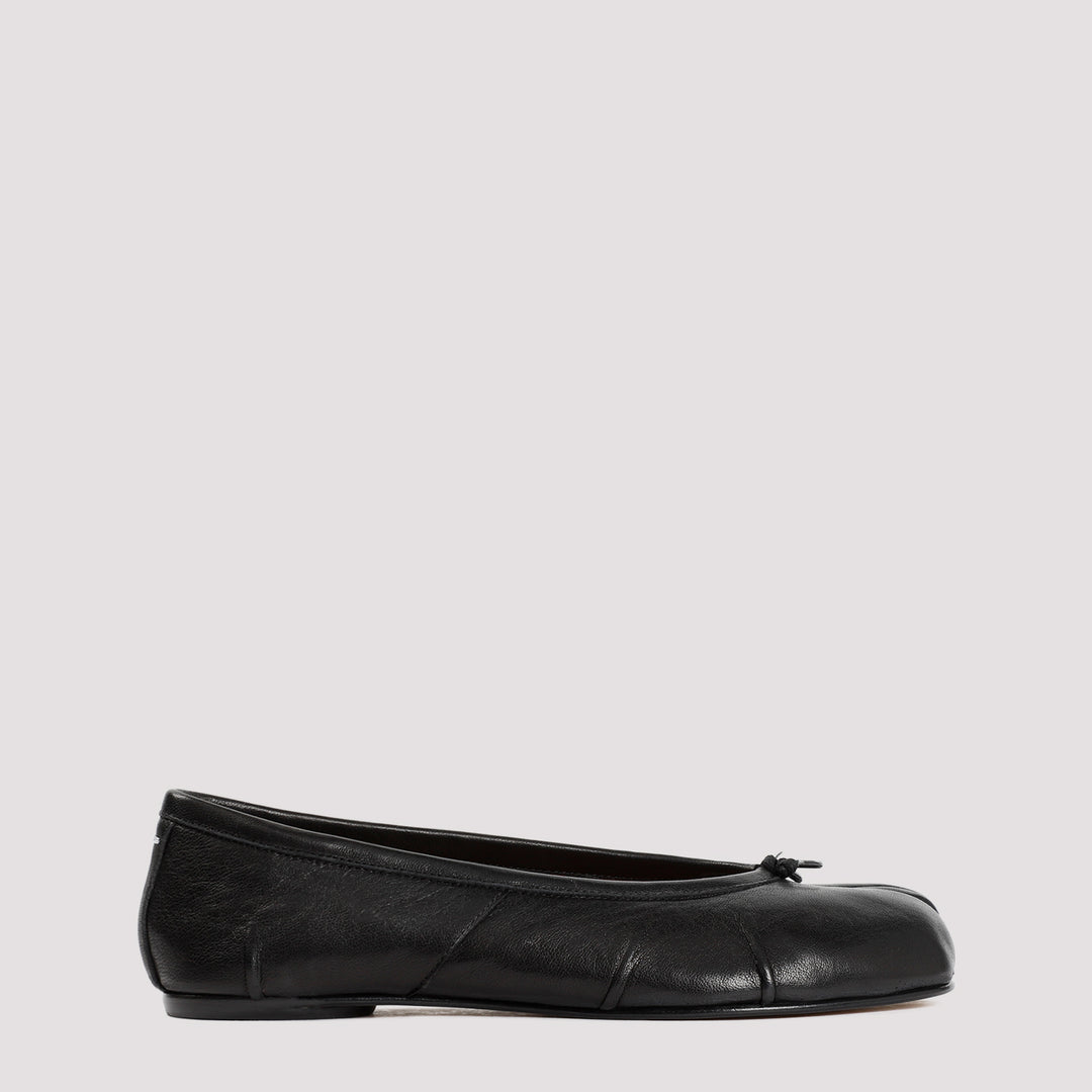 Black Tabi Ballerina Flats-0