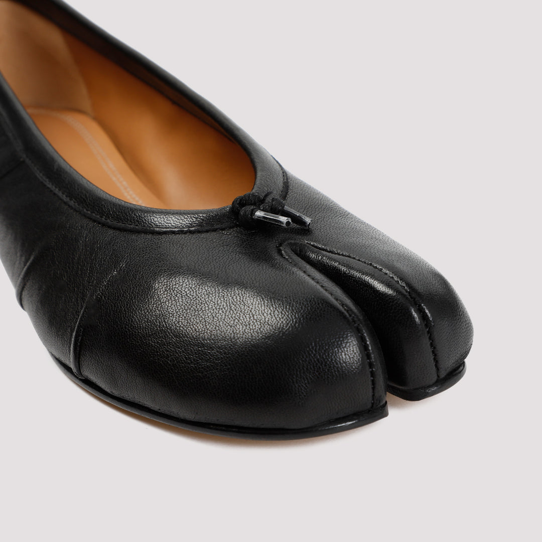 Black Tabi Ballerina Flats-5