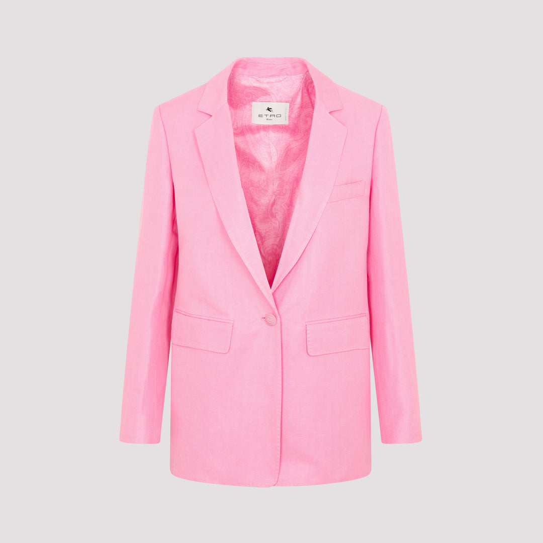 Pink Linen and Silk Fuji Jacket-0