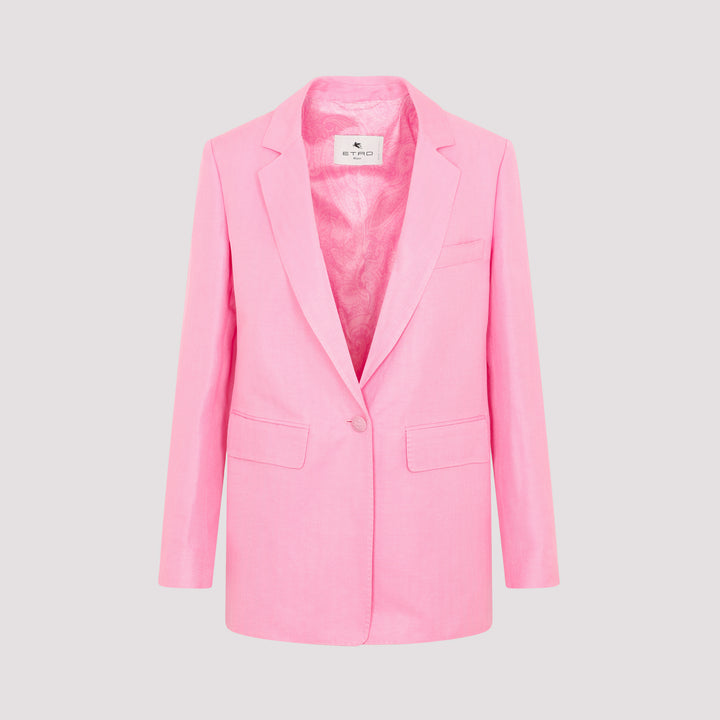 Pink Linen and Silk Fuji Jacket-0