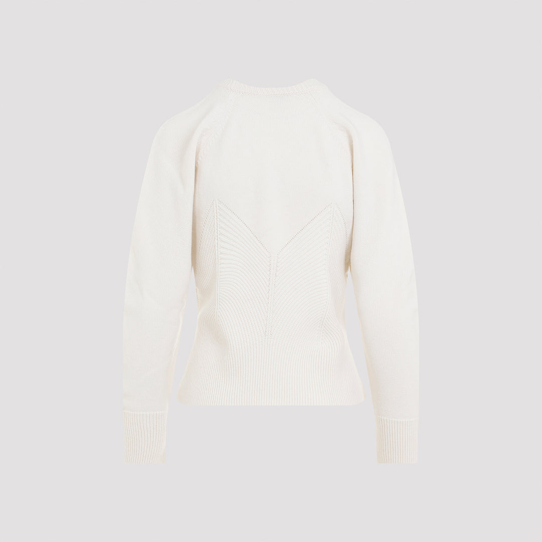 Ivory Chevron Cashmere Pullover-3