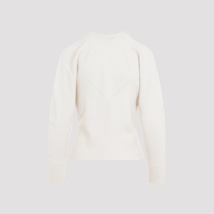 Ivory Chevron Cashmere Pullover-3