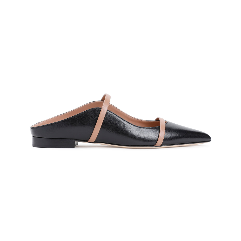 Black Nude Maureen Flat Nappa Leather Ballerinas-1