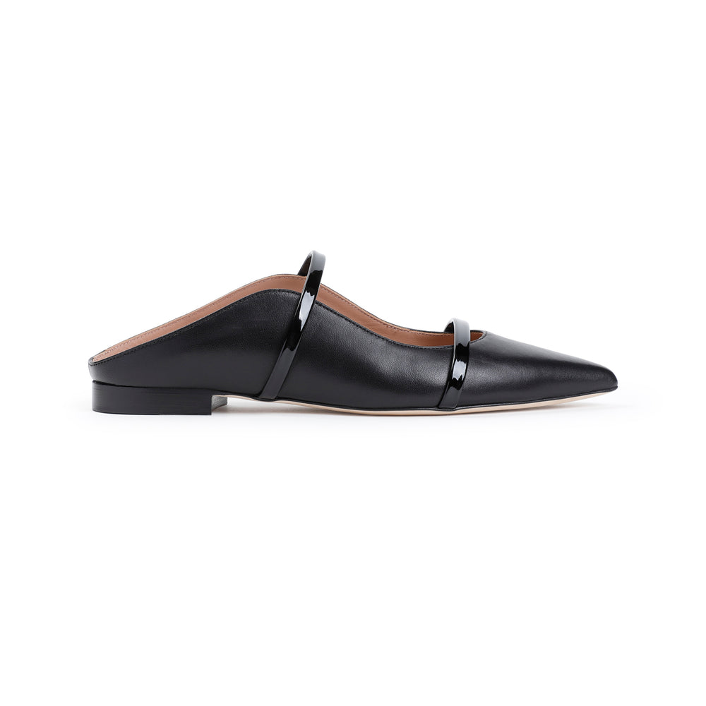 Black Maureen Flat Nappa Leather Ballerinas-1