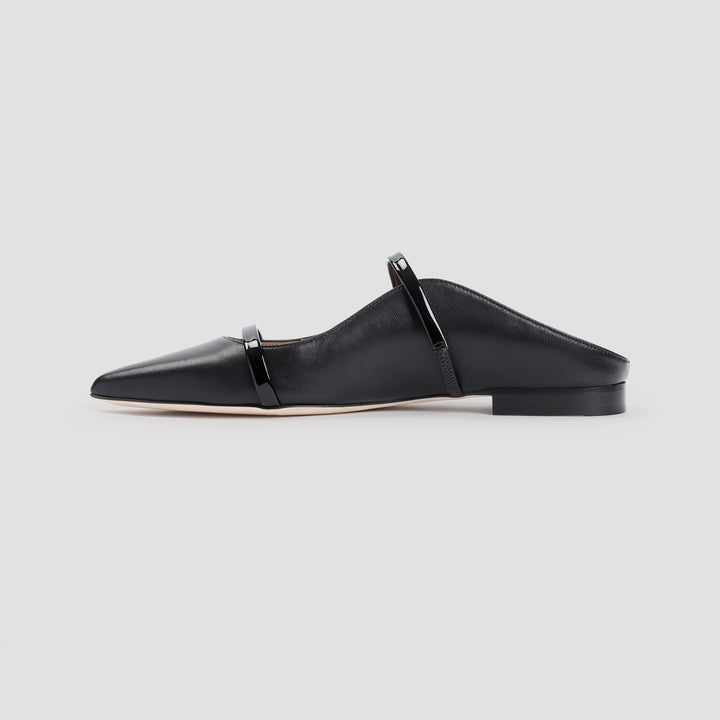 Black Maureen Flat Nappa Leather Ballerinas-3