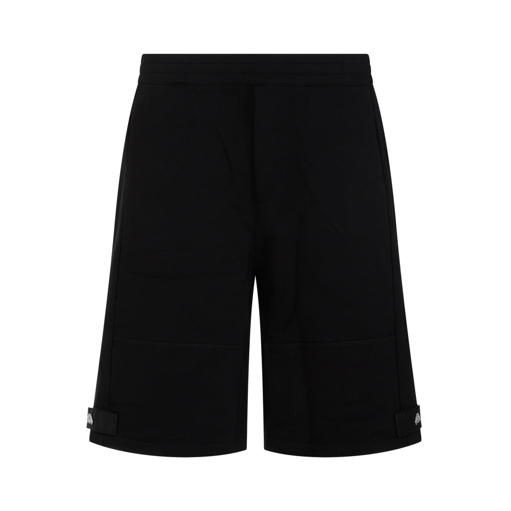 Black Cotton Shorts-1