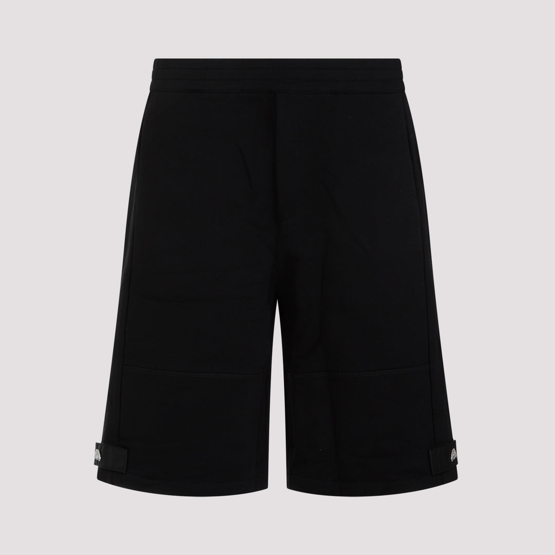 Black Cotton Shorts-2