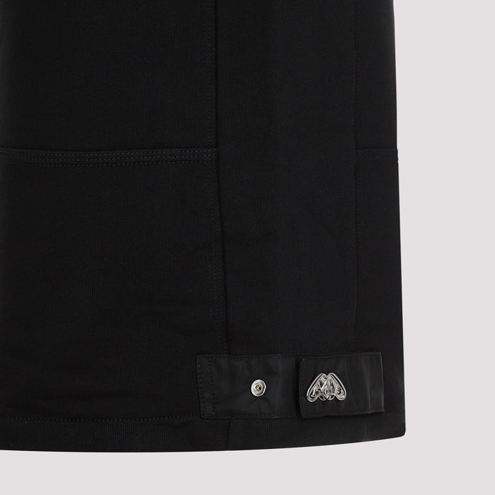 Black Cotton Shorts-5