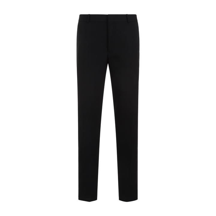 Black Wool Cigarette Pants-1