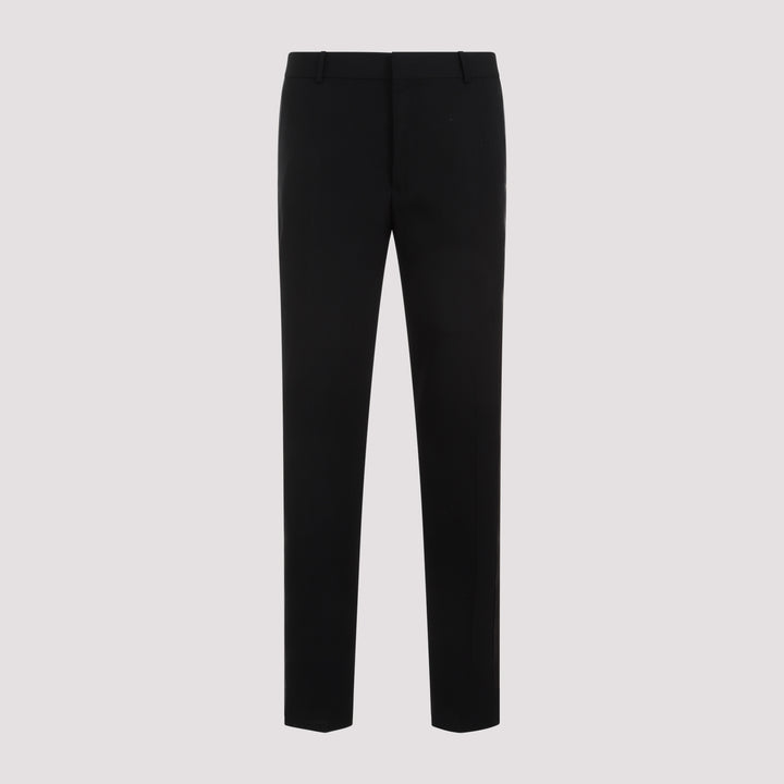 Black Wool Cigarette Pants-2