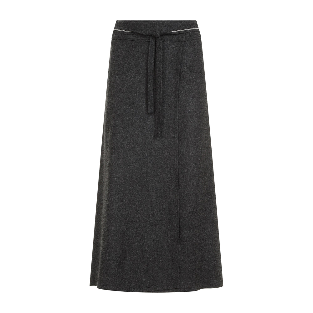 Graphite Grey Flannel Skirt-1