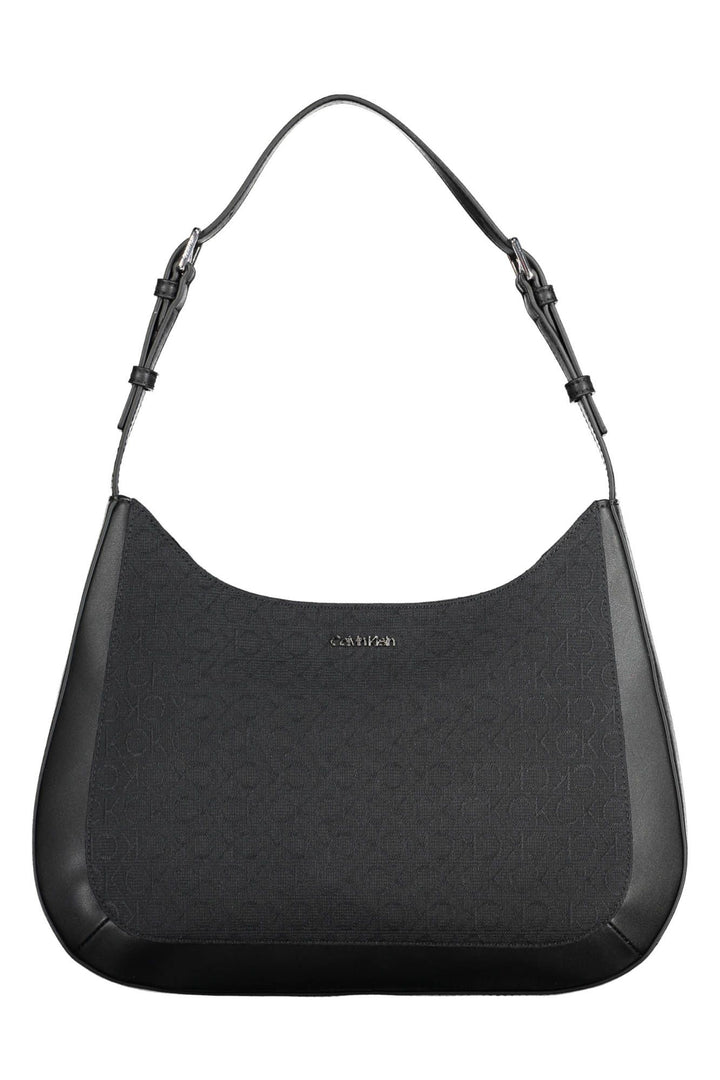 Elegant Black Recycled Shoulder Bag