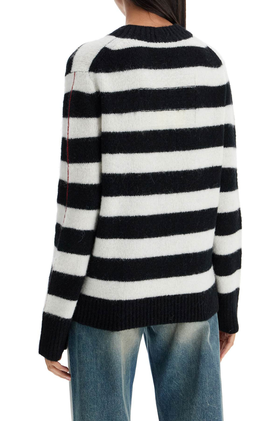 pullover the striped brushed logo sweater-2