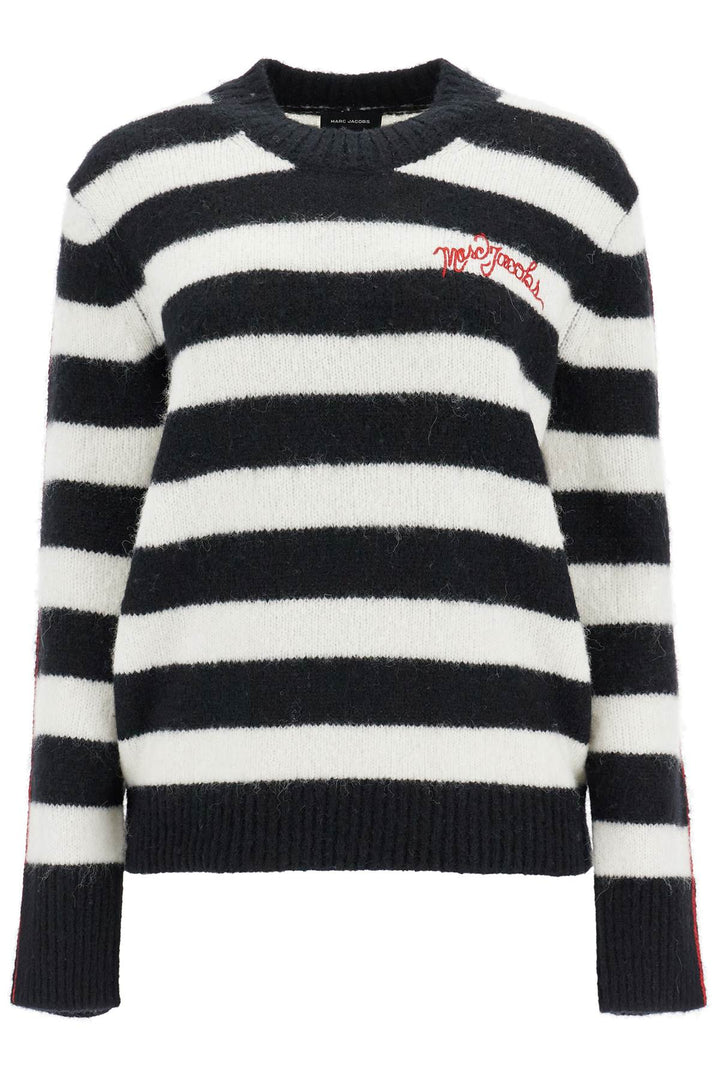 pullover the striped brushed logo sweater-0