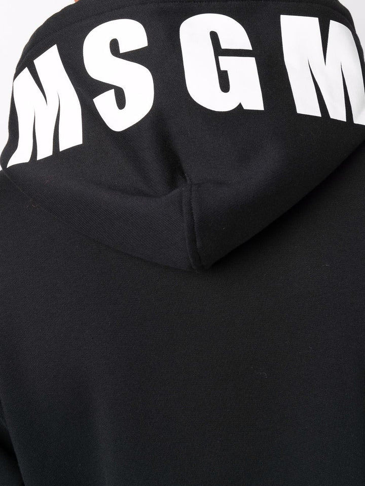 MSGM logo-print pullover hoodie-4