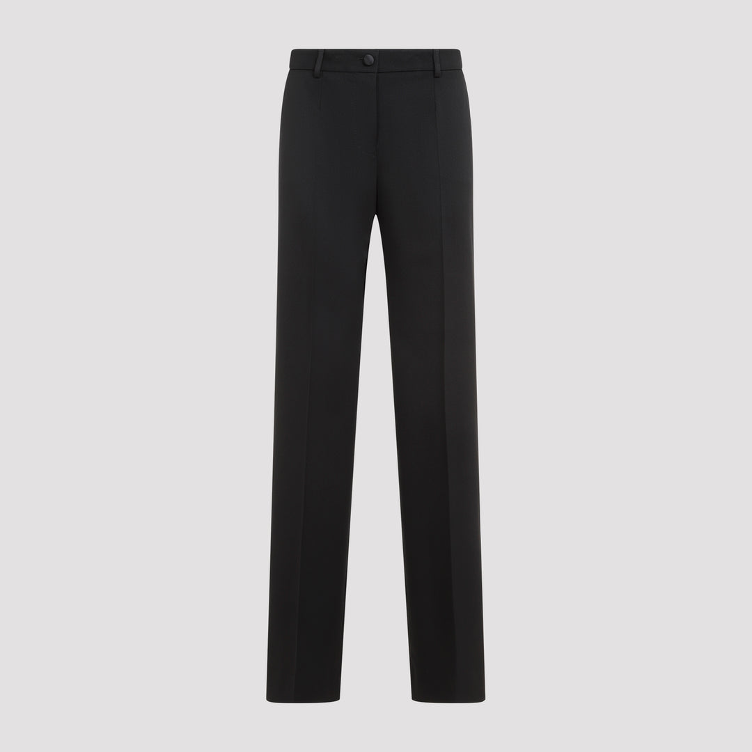 Black Virgin Wool Pants-0