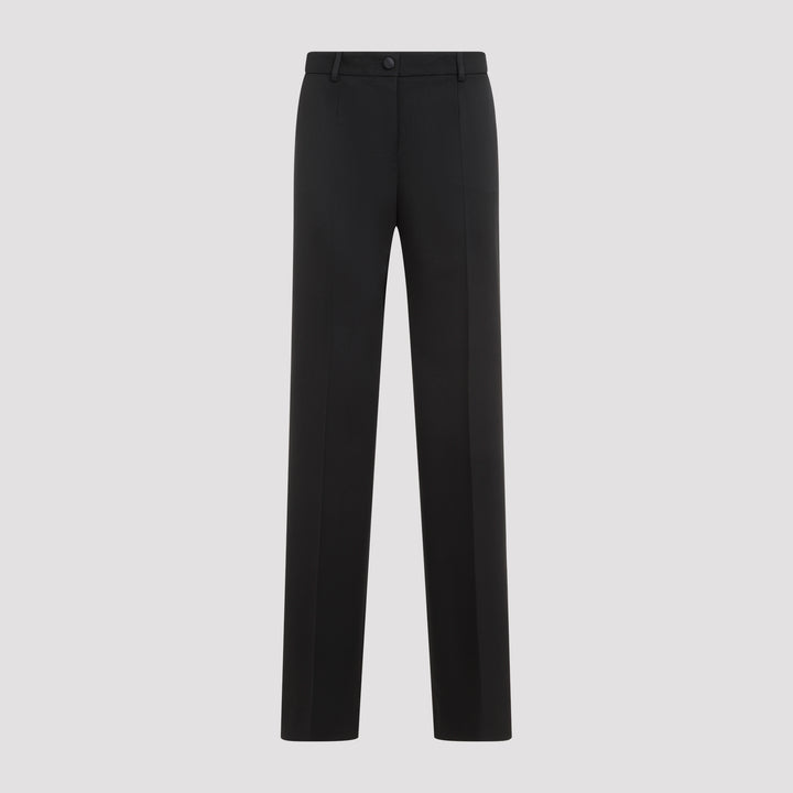 Black Virgin Wool Pants-2