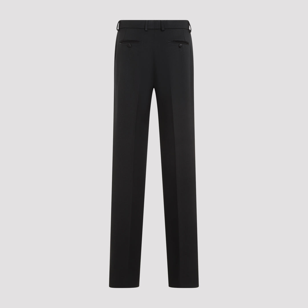 Black Virgin Wool Pants-3