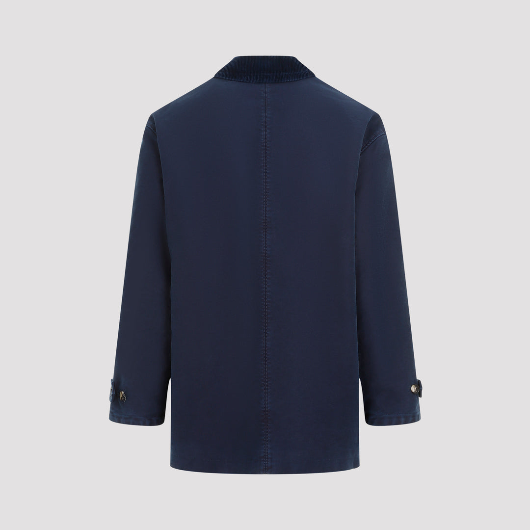 Light Navy-Blue Cotton Coat-3